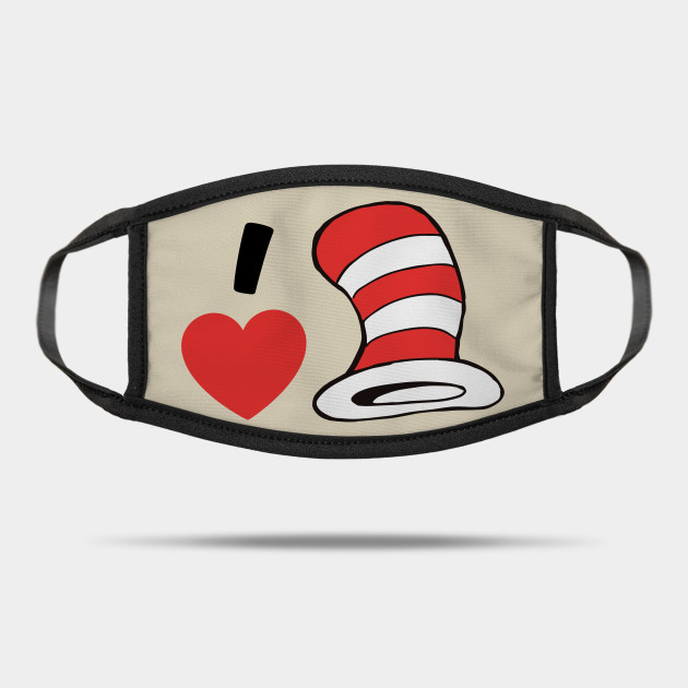 Dr Seuss I Love Cat In The Hat Dr Seuss Mask Teepublic