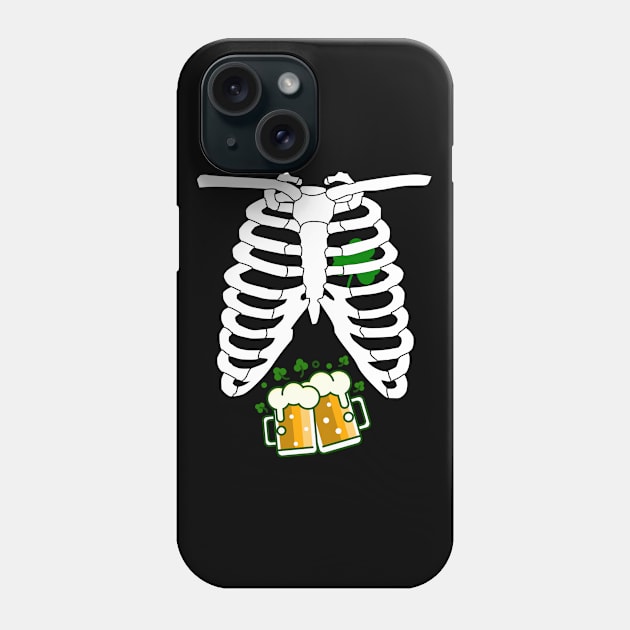 Beer Ribcage Irish Drinking St Patricks Day Phone Case by pho702