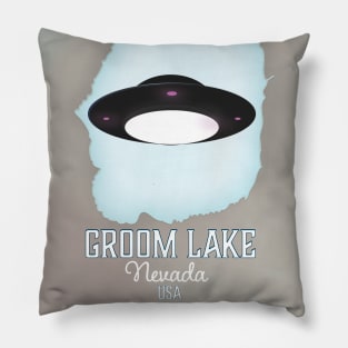 Groom Lake Nevada Map Pillow