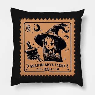 Hocus Pocus Stamp - Postage Stamp Series Pillow