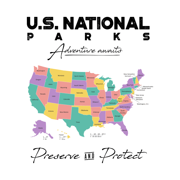 'Hiking US National Parks' Awesome Mountain Gift by ourwackyhome