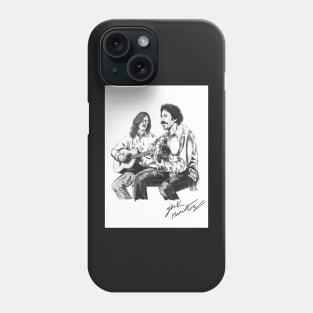 Jim Croce & Maury Original Ink Drawing Print Phone Case