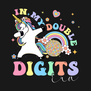 In My Double Digits Era Unicorn Birthday 10th Birthday Girl T-Shirt