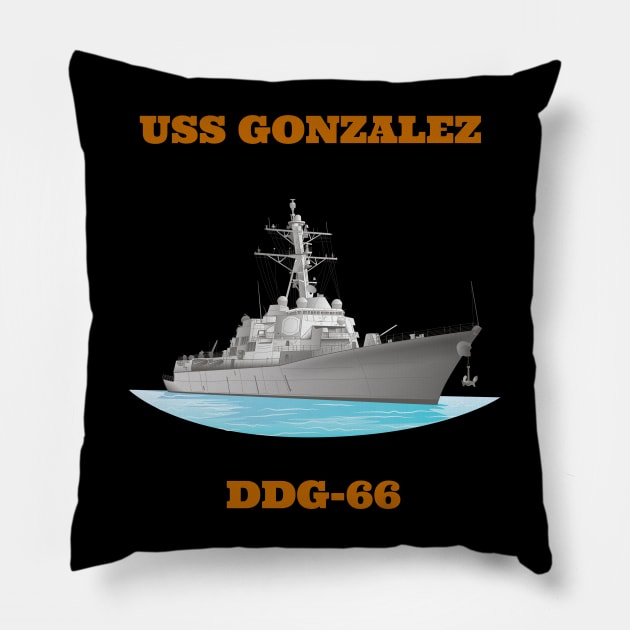 Gonzales DDG-66 Destroyer Ship Pillow by woormle