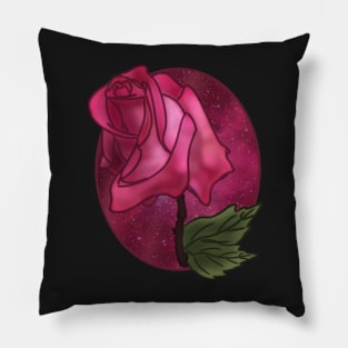 Galaxy Rose Pillow