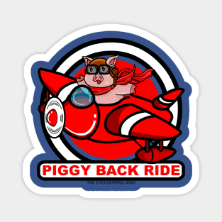 PIGGY BACK RIDE PLANE Magnet