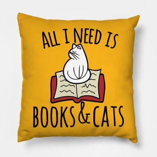 All I need is books and Cats Pillow