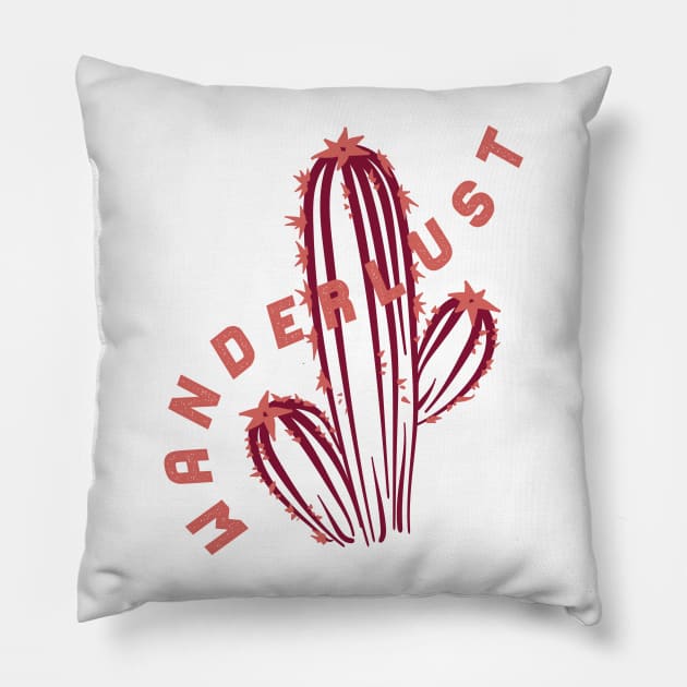 Cacti Wanderlust Pillow by notami