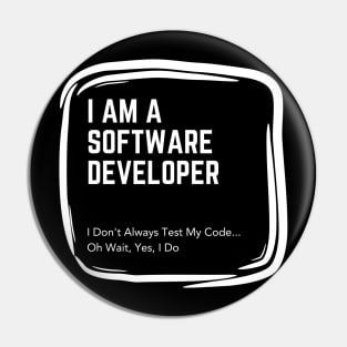 Proud Software Developer Tee - Embrace Expertise Pin