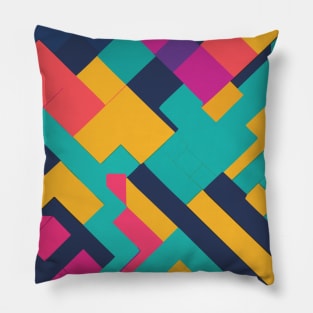 Colorful Geometric Pattern Pillow