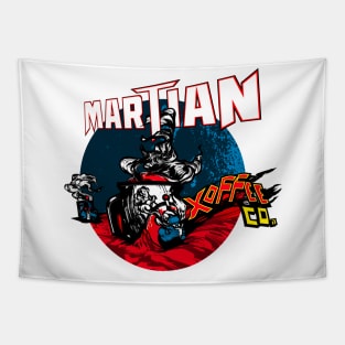 Martian Xoffee Co. (Red and Black) Tapestry