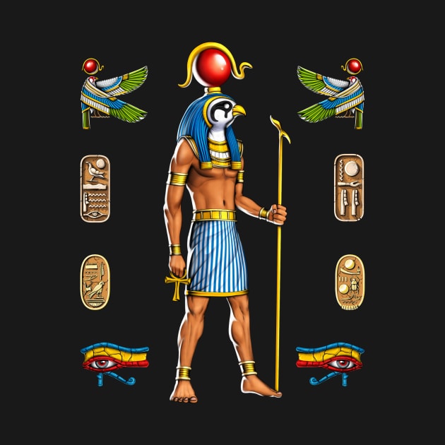 Egyptian God Horus by underheaven