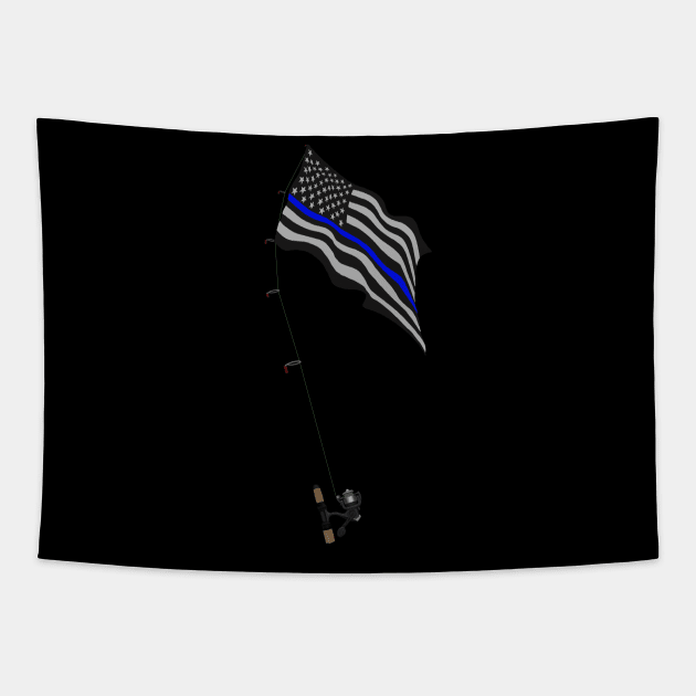 Police fishing Tapestry by 752 Designs