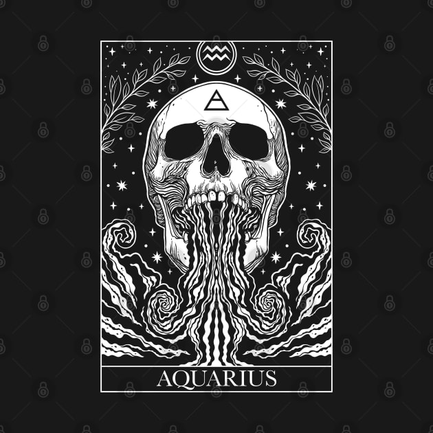 Zodiac sign tarot card Aquarius by OccultOmaStore