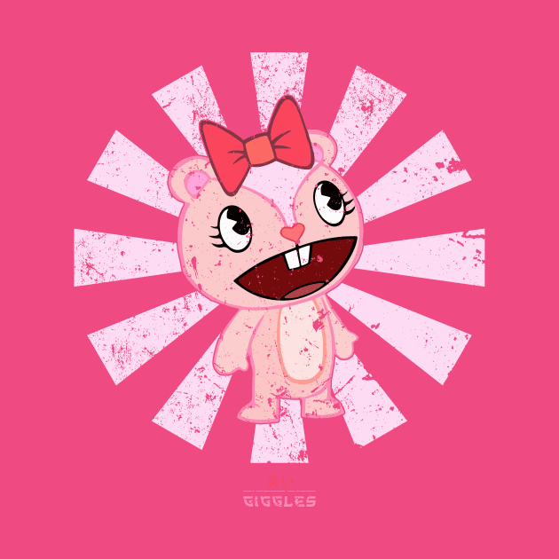 Giggles Retro Japanese Happy Tree Friends by Nova5