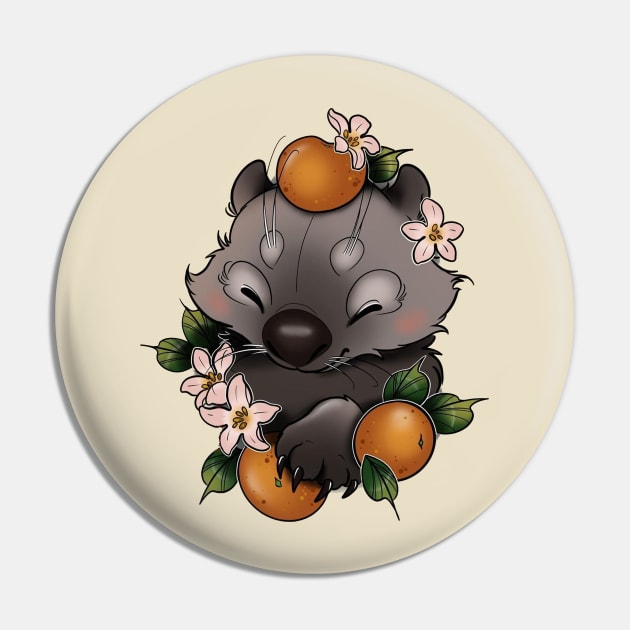 wombat Pin by Ninja banana