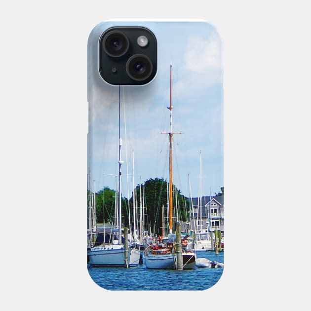 Wickford RI - Village Dock Phone Case by SusanSavad