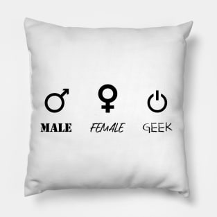 Male Female Geek Pillow
