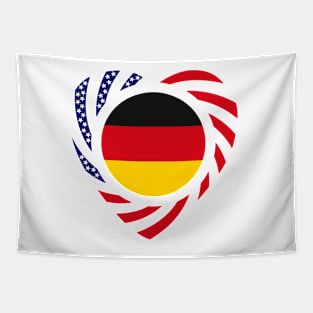 German American Multinational Patriot Flag (Heart) Tapestry