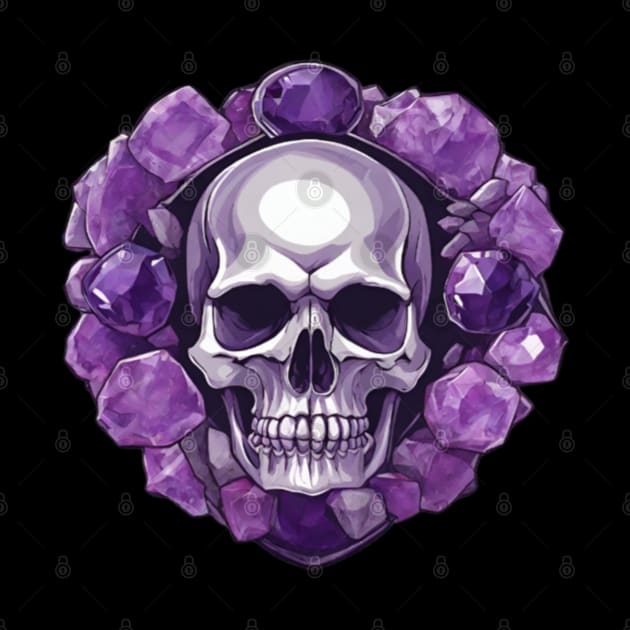 Amethyst Skull by tocksickart