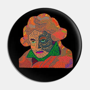 Beethoven - Pop Art Style Pin