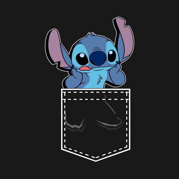 Stitch on My Pocket Stitch TShirt TeePublic