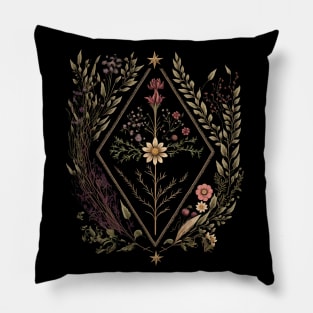 Wicca Geometric Herbs Pillow