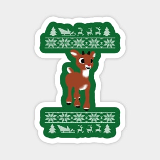 Rudolph ugly Christmas sweater Magnet