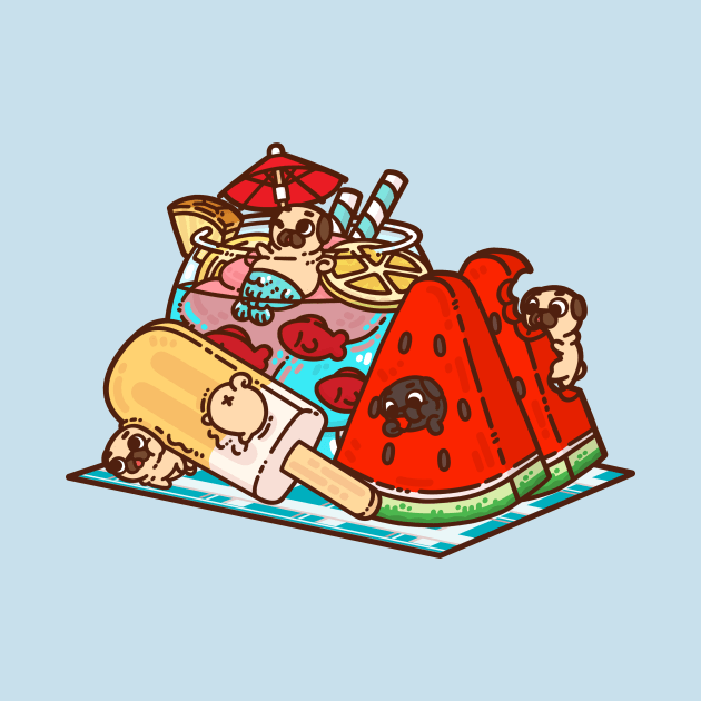 Puglie Beach Party by Puglie Pug 