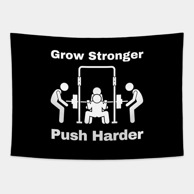 Grow stronger puch harder Tapestry by Patterns-Hub