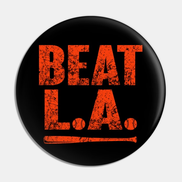 San Francisco Beat LA Baseball Vintage Pin by cytoplastmaximume