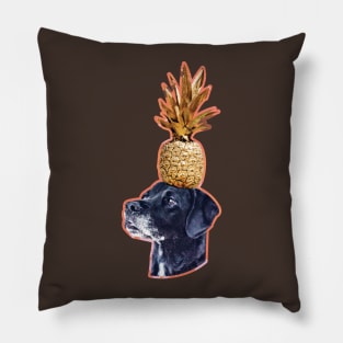 Labrador balancing a pineapple Pillow