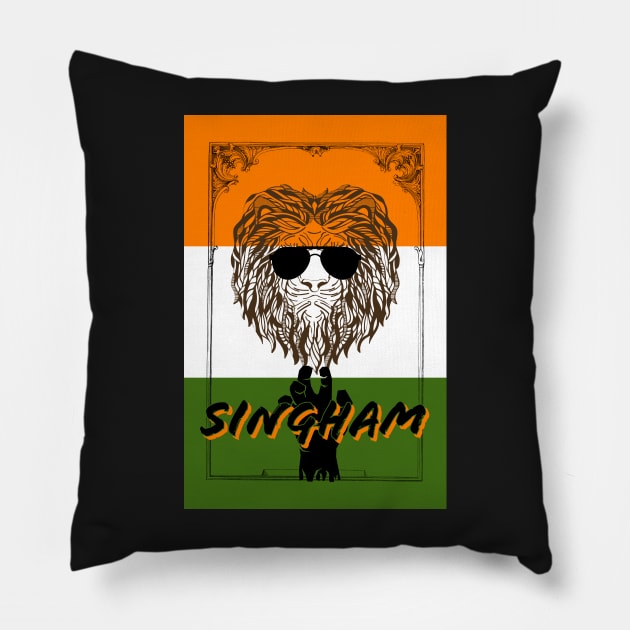 Singham My hero Pillow by Skull-blades