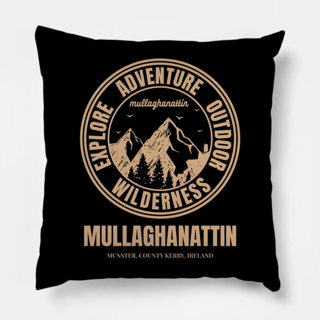 Ireland Hiking, Mullaghanattin Mountain Hike Pillow by Eire