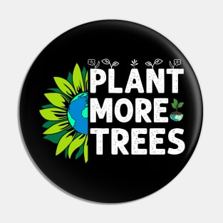 Plant Trees Earth Sunflower Tree Earth Day Arbor Day Pin