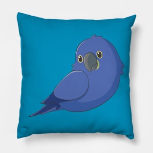 Cute fluffy hyacinth macaw Pillow