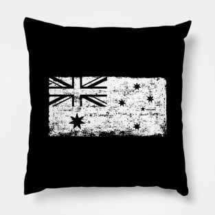 White grunge flag of Australia Pillow