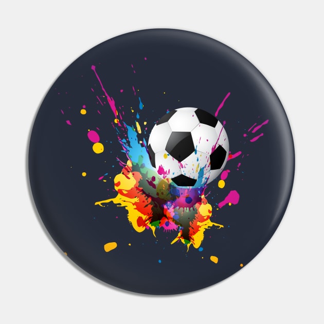 Soccer Paint Splash Pin by letnothingstopyou