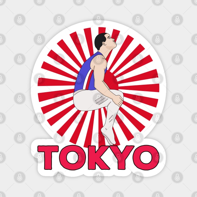 Tokyo Trampoline Gymnastics Magnet by DiegoCarvalho