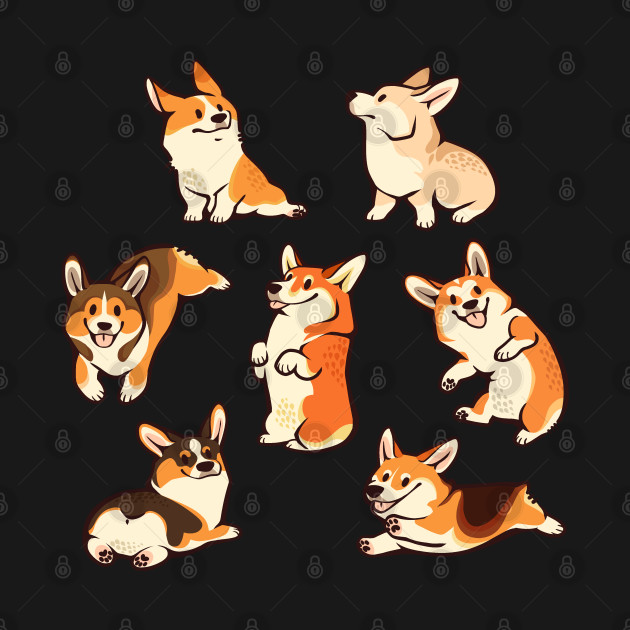 Discover Jolly corgies - Corgi - T-Shirt