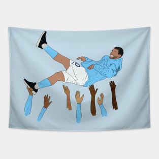 Sergio Aguero Last City Home Game Tapestry