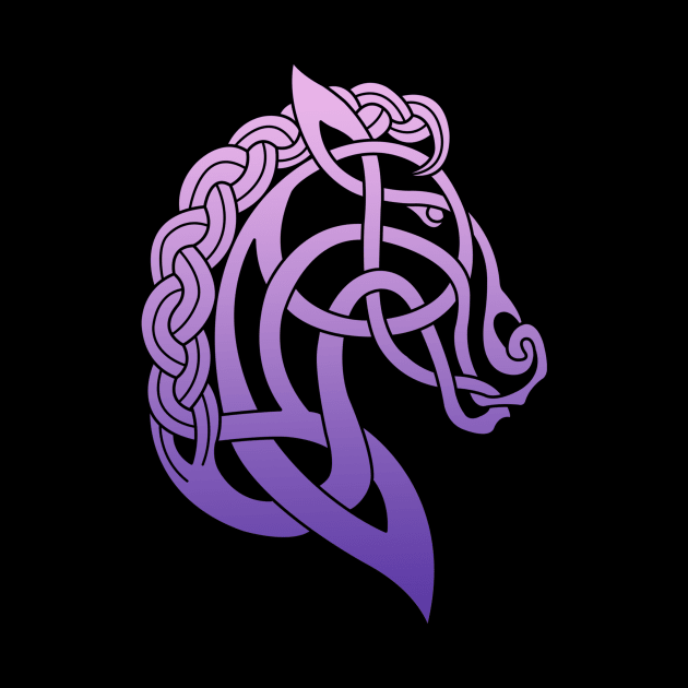 Celtic Horse Pink & Purple Blend by Daniel Ranger