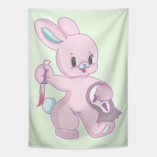 spooky bunny Tapestry by yourlocalartplug