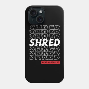 Shred Lead Guitarist Repeated Text Dark Theme Phone Case