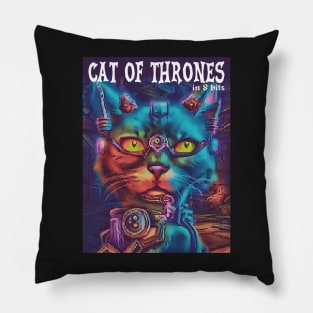 CAT OF THRONES in 8 bits Pillow