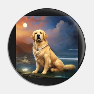 Cute Golden Retriever Pin