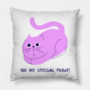 You Are Stressing Meowt! Pillow