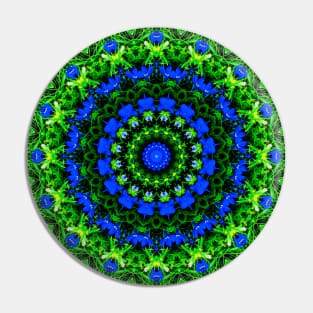 Falmouth-Blue Wildflowers  Kaleidoscope Pin