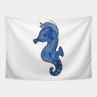 Blue seahorse design Tapestry