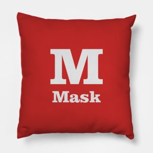 M For Mask Phonetic Alphabet in Pandemic Pillow